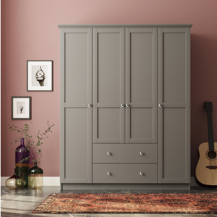 Rosalind Wheeler Abbottson 4 Door Manufactured Wood Wardrobe Wayfair